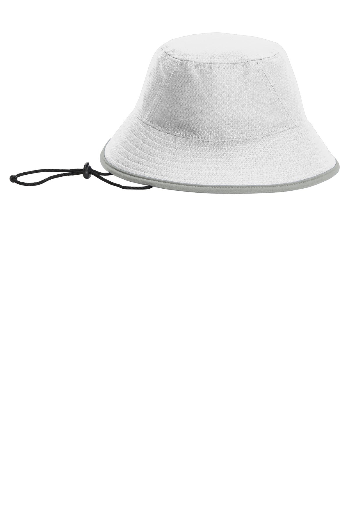 Custom White/ Rainstorm Grey Hex Era Bucket Hat NE800, personalized by SanCanDo Swag in Argyle, TX