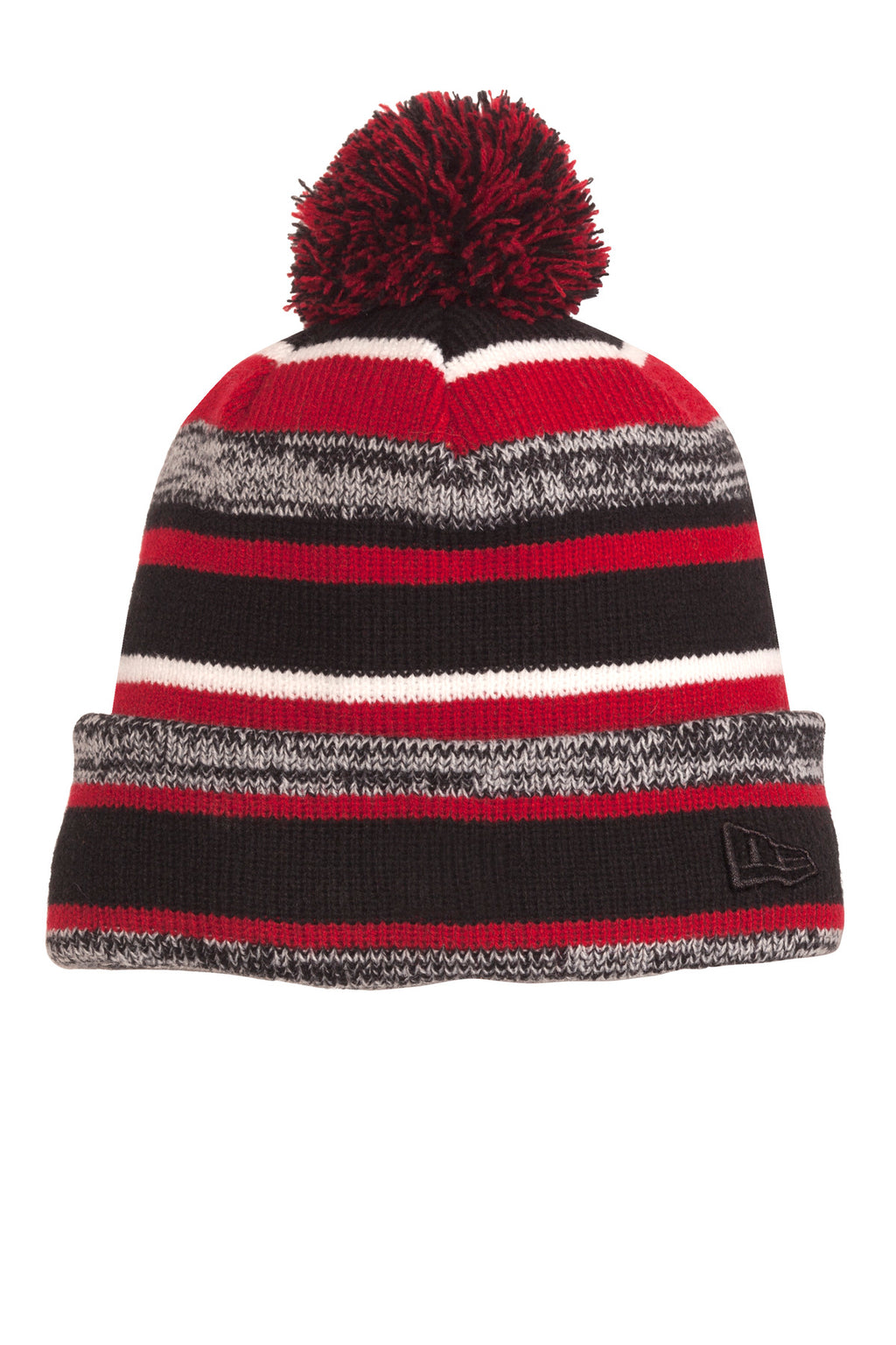 Custom Black/ Scarlet Sideline Beanie NE902, personalized by SanCanDo Swag in Argyle, TX