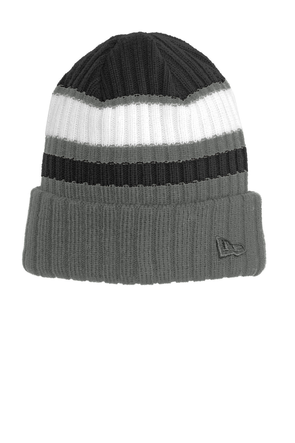 Custom Black/ Graphite Ribbed Tailgate Beanie NE903, personalized by SanCanDo Swag in Argyle, TX