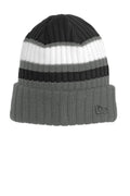 Custom Black/ Graphite Ribbed Tailgate Beanie NE903, personalized by SanCanDo Swag in Argyle, TX