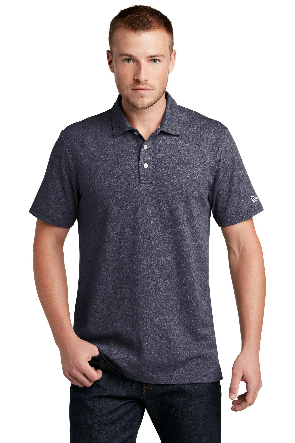 Custom True Navy Twist Slub Twist Polo NEA301, personalized by SanCanDo Swag in Argyle, TX