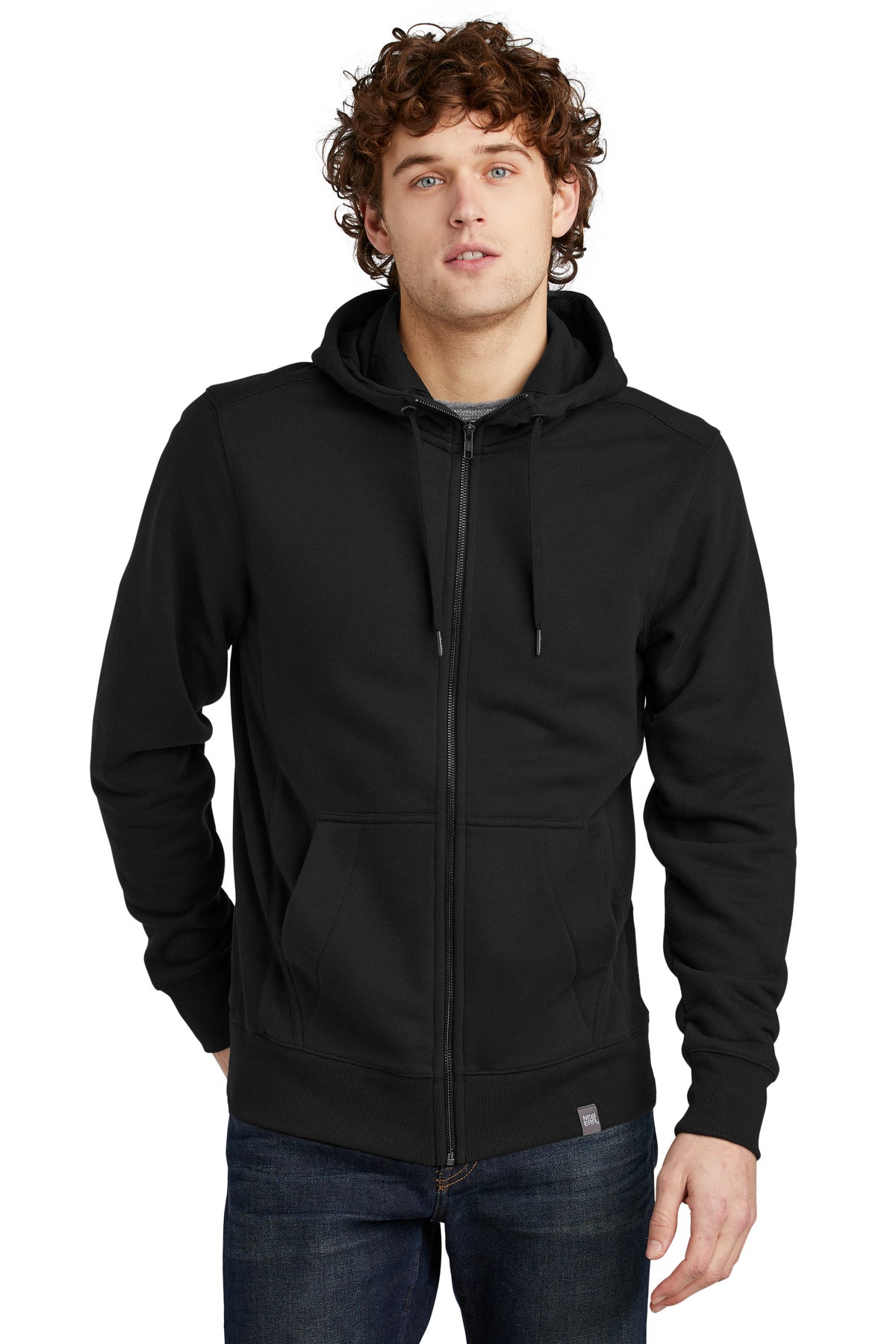 Custom Black French Terry Full-Zip Hoodie NEA502, personalized by SanCanDo Swag in Argyle, TX