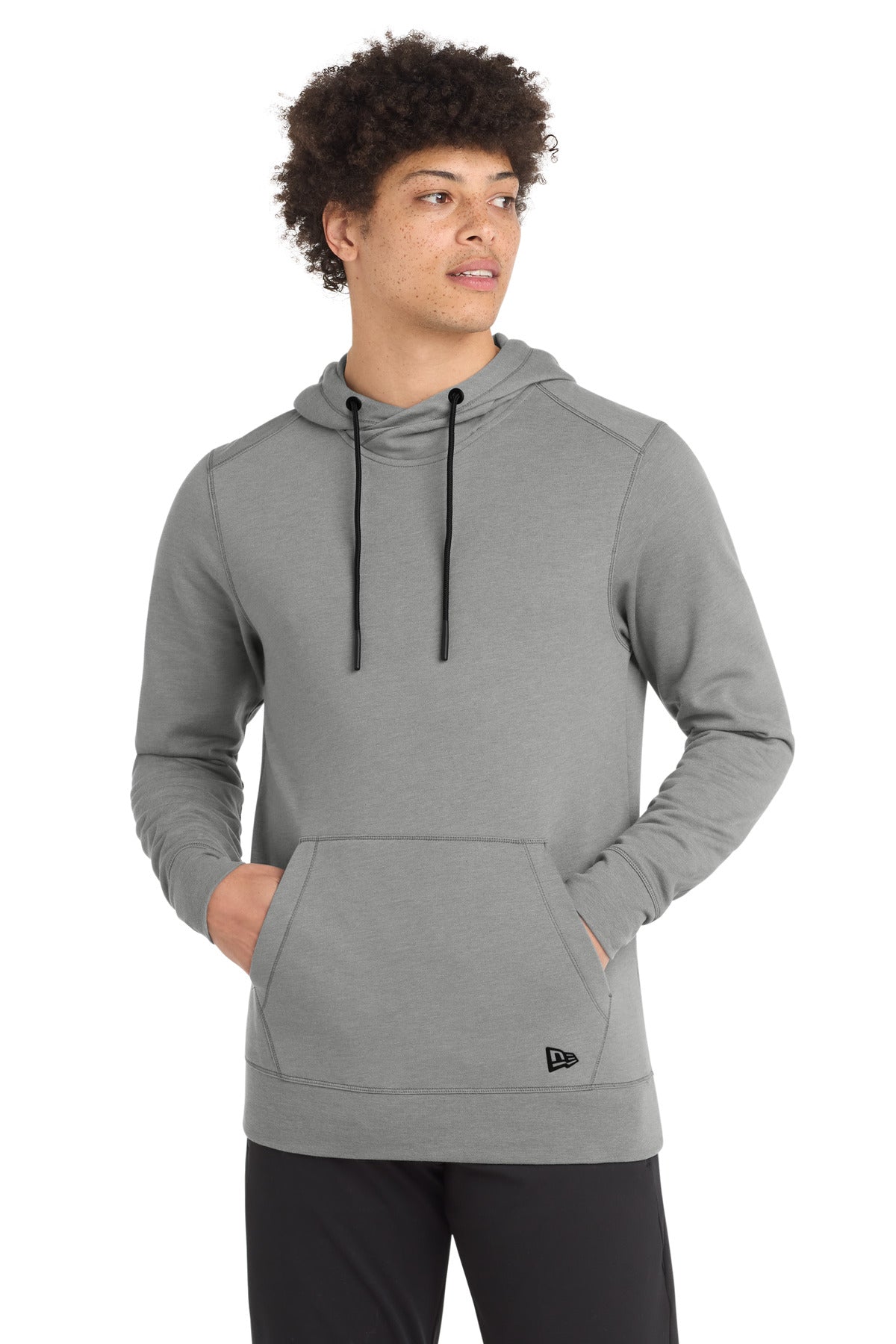 Custom Shadow Grey Heather Tri-Blend Fleece Pullover Hoodie NEA510, personalized by SanCanDo Swag in Argyle, TX