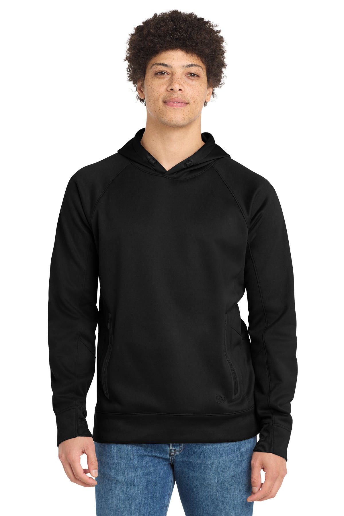 Custom Black Venue Fleece Pullover Hoodie NEA520, personalized by SanCanDo Swag in Argyle, TX