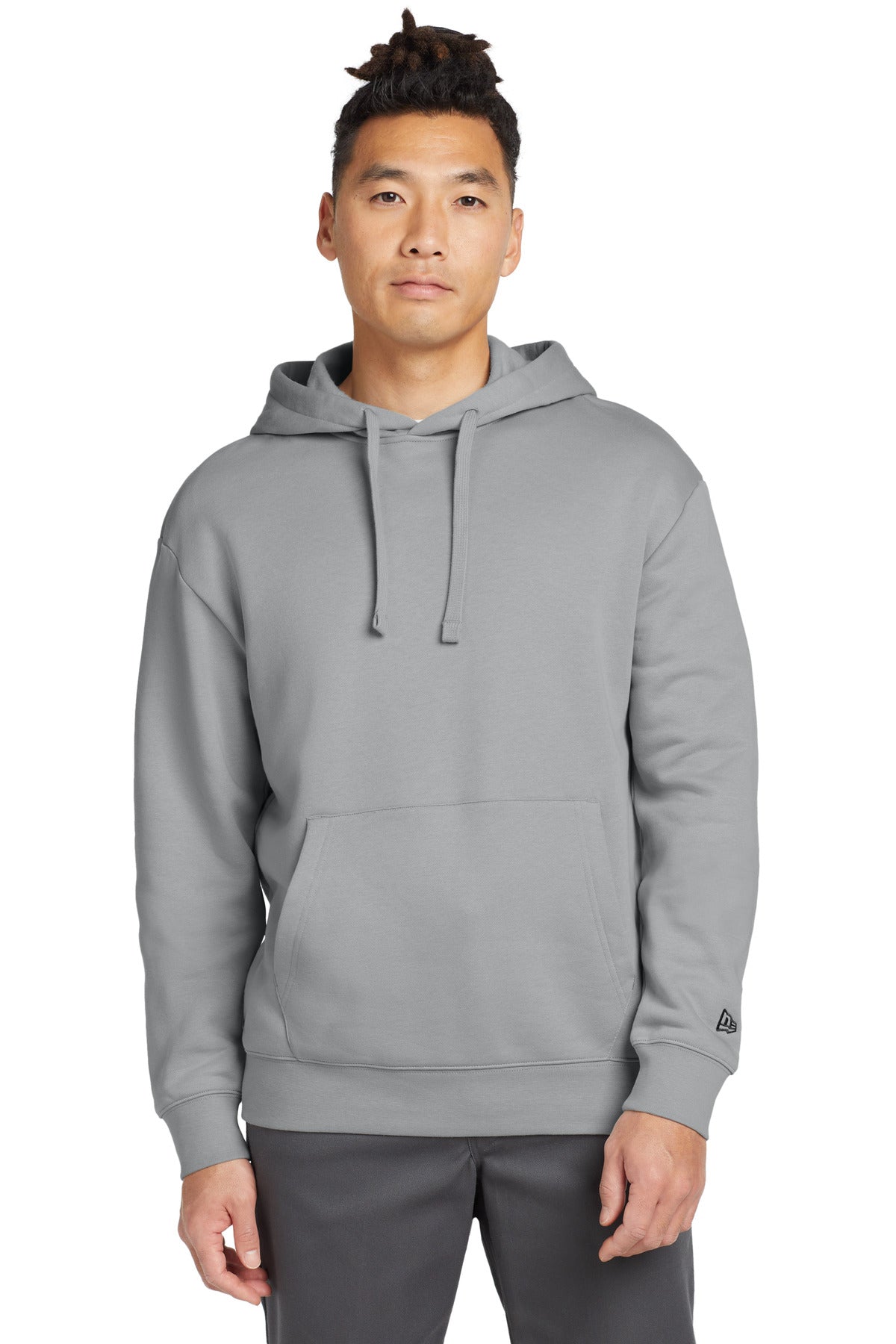 Custom Rainstorm Grey Heritage Fleece Pullover Hoodie NEA525, personalized by SanCanDo Swag in Argyle, TX