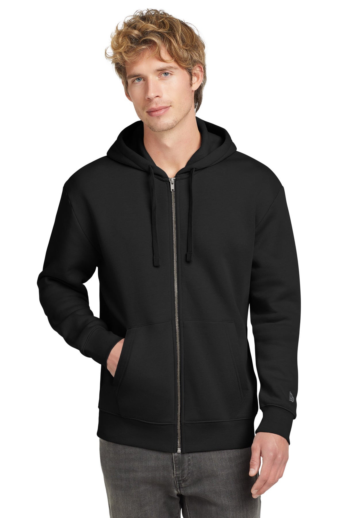 Custom Black Heritage Fleece Full-Zip Hoodie NEA526, personalized by SanCanDo Swag in Argyle, TX