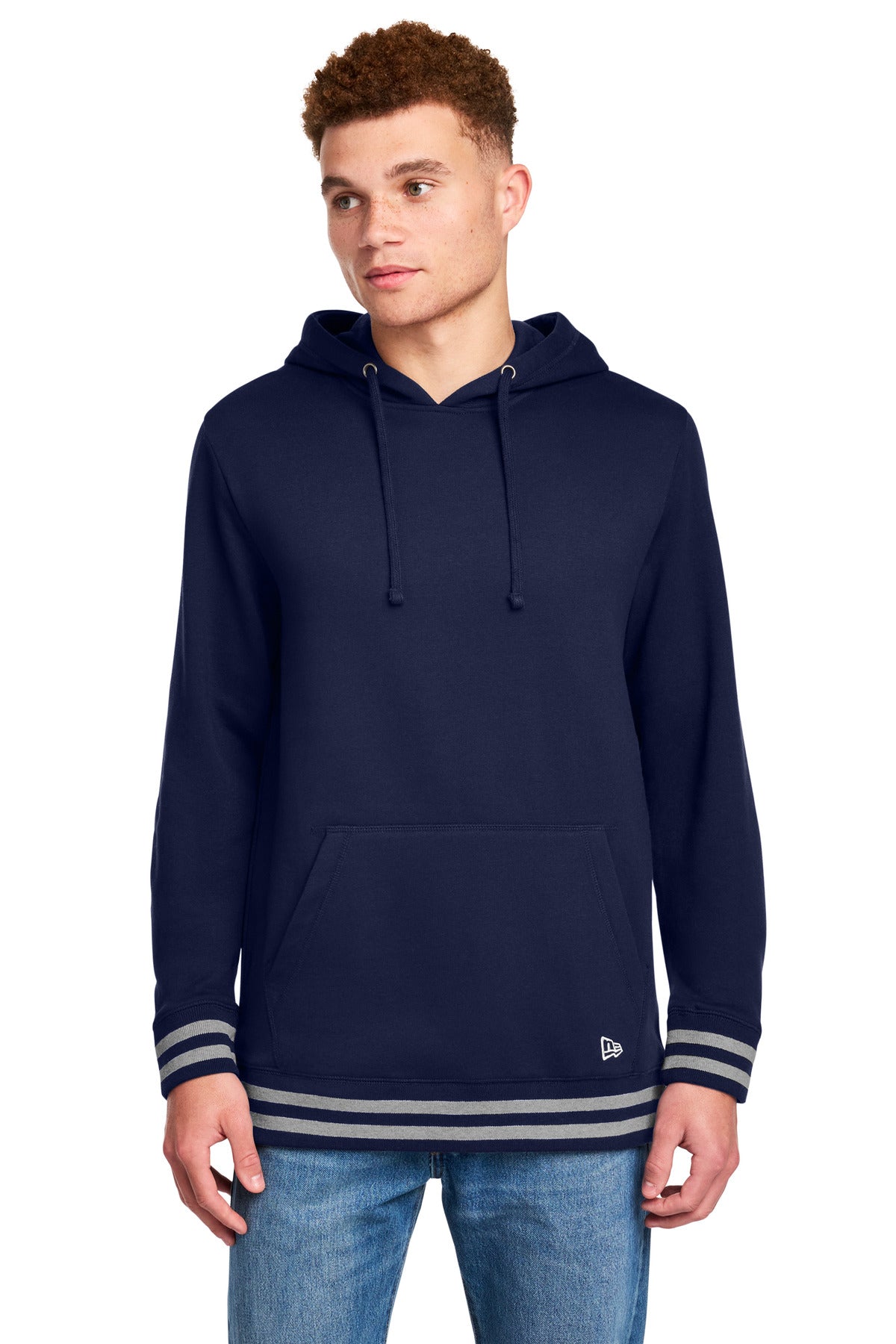 Custom True Navy/ Athletic Heather Comeback Fleece Pullover Hoodie NEA550, personalized by SanCanDo Swag in Argyle, TX