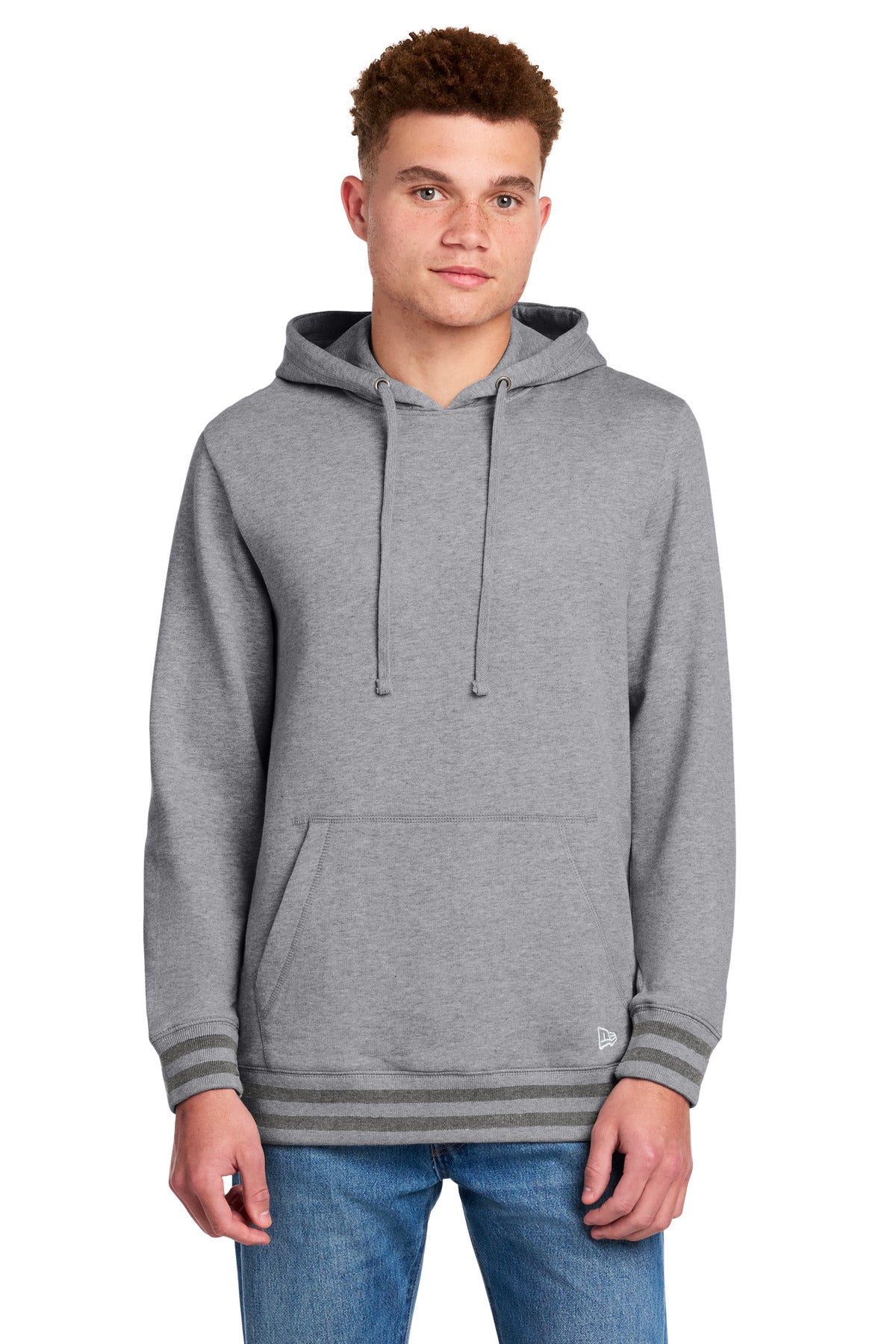 Custom Athletic Heather/ Dark Heather Grey Comeback Fleece Pullover Hoodie NEA550, personalized by SanCanDo Swag in Argyle, TX