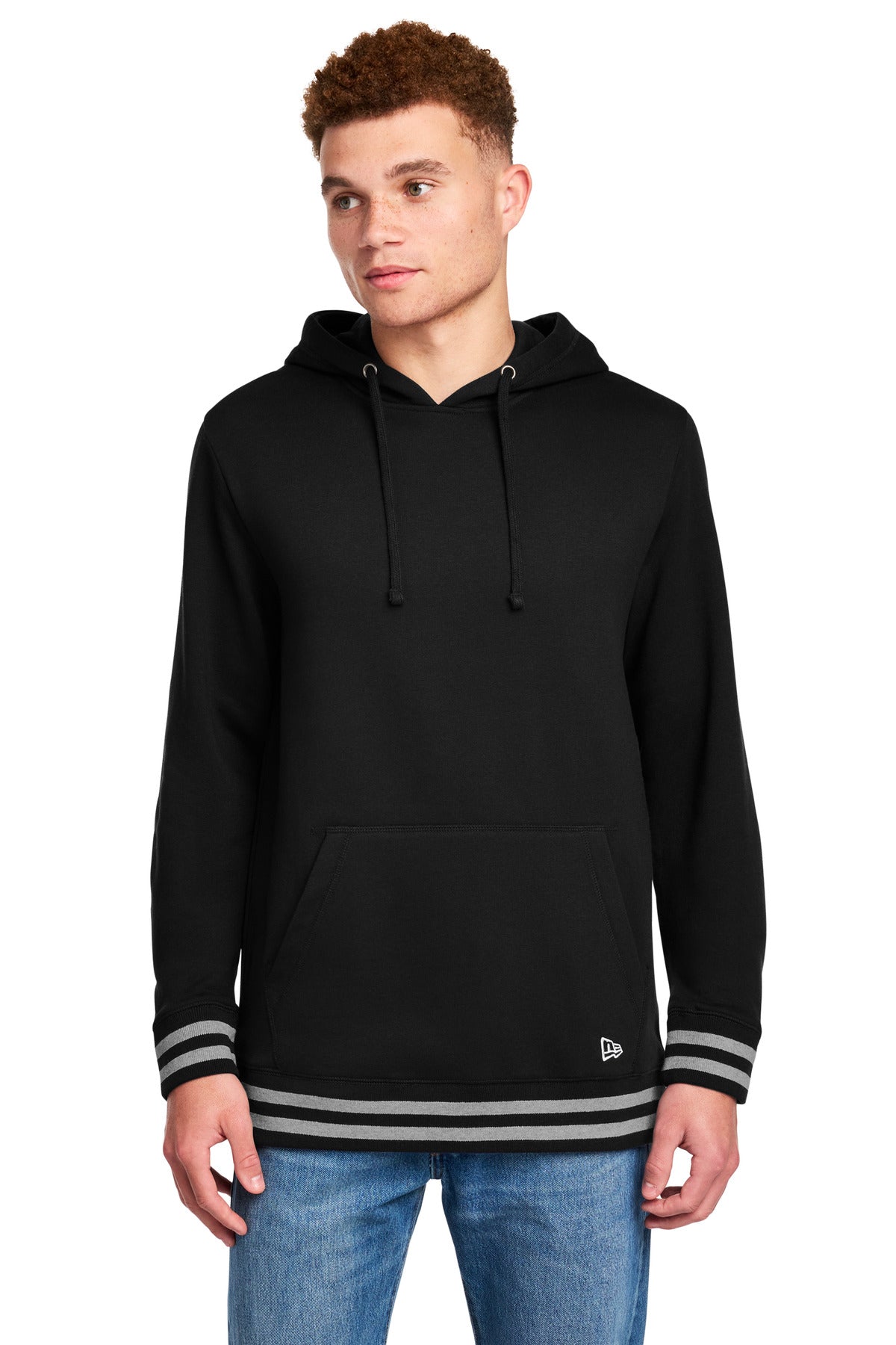 Custom Black/ Athletic Heather Comeback Fleece Pullover Hoodie NEA550, personalized by SanCanDo Swag in Argyle, TX