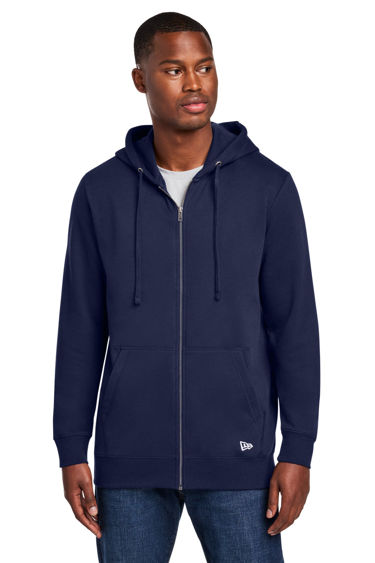 Custom True Navy Comeback Fleece Full-Zip Hoodie NEA551, personalized by SanCanDo Swag in Argyle, TX