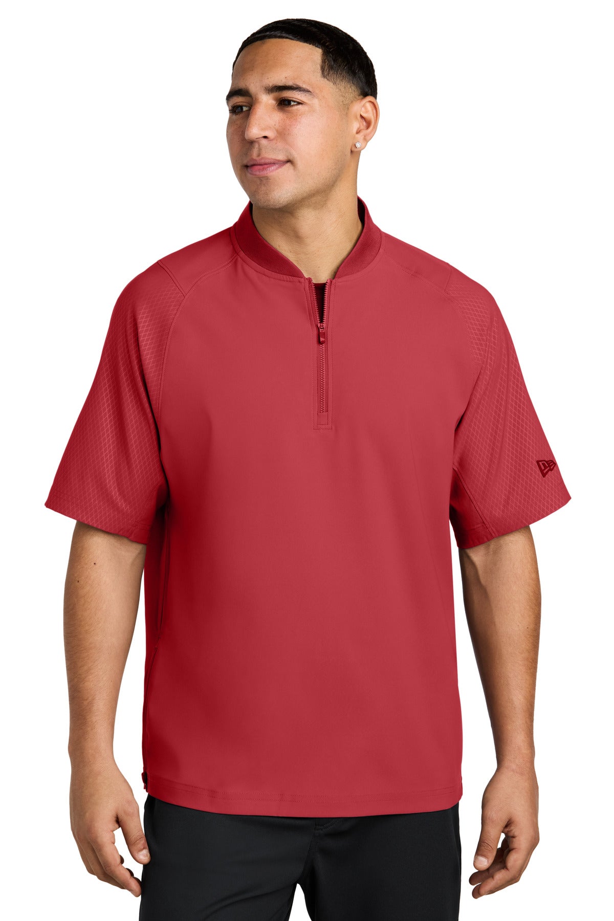 Custom Scarlet Cage Short Sleeve 1/4-Zip Jacket NEA600, personalized by SanCanDo Swag in Argyle, TX