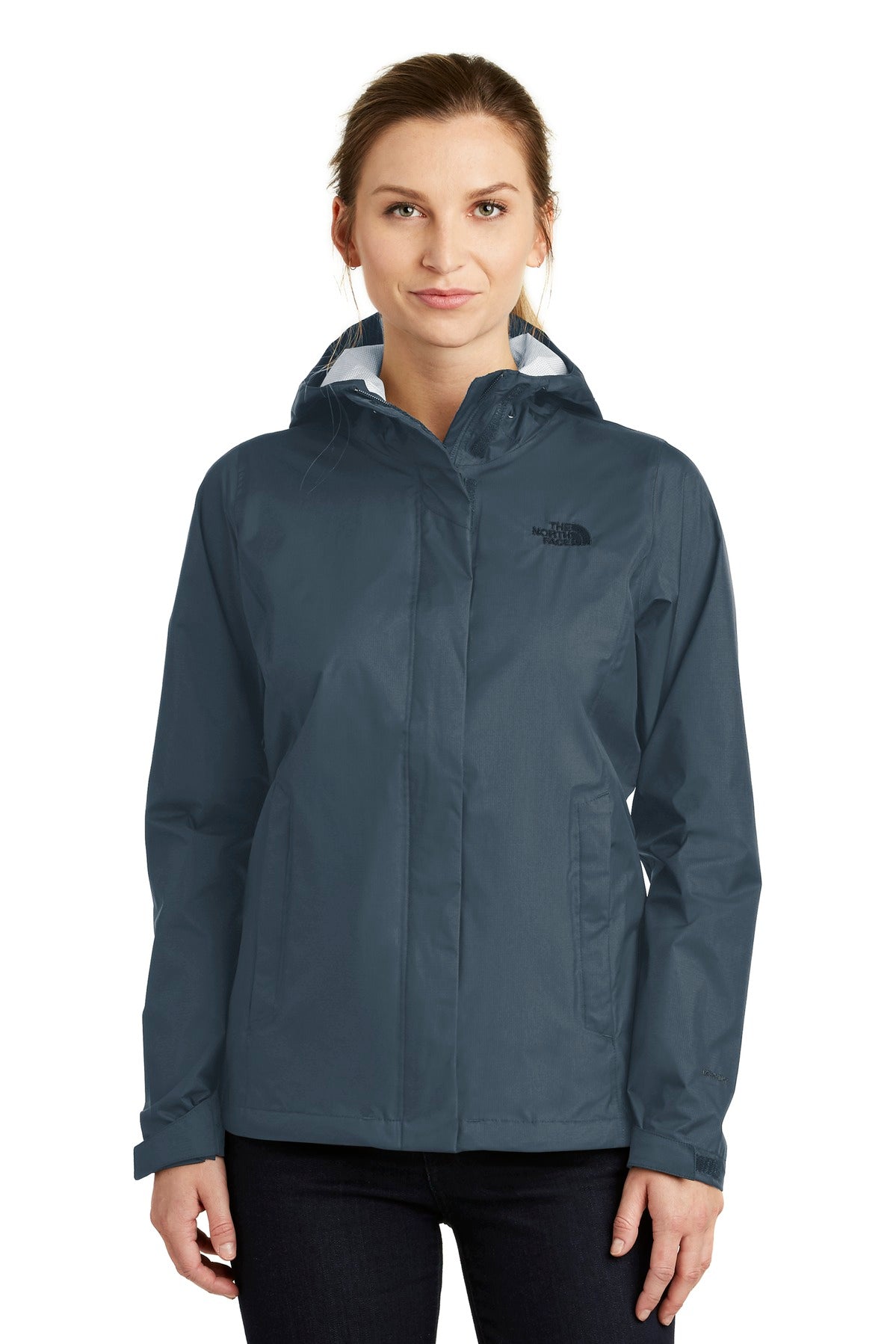 Custom Shady Blue Women's DryVent Rain Jacket NF0A3LH5, personalized by SanCanDo Swag in Argyle, TX