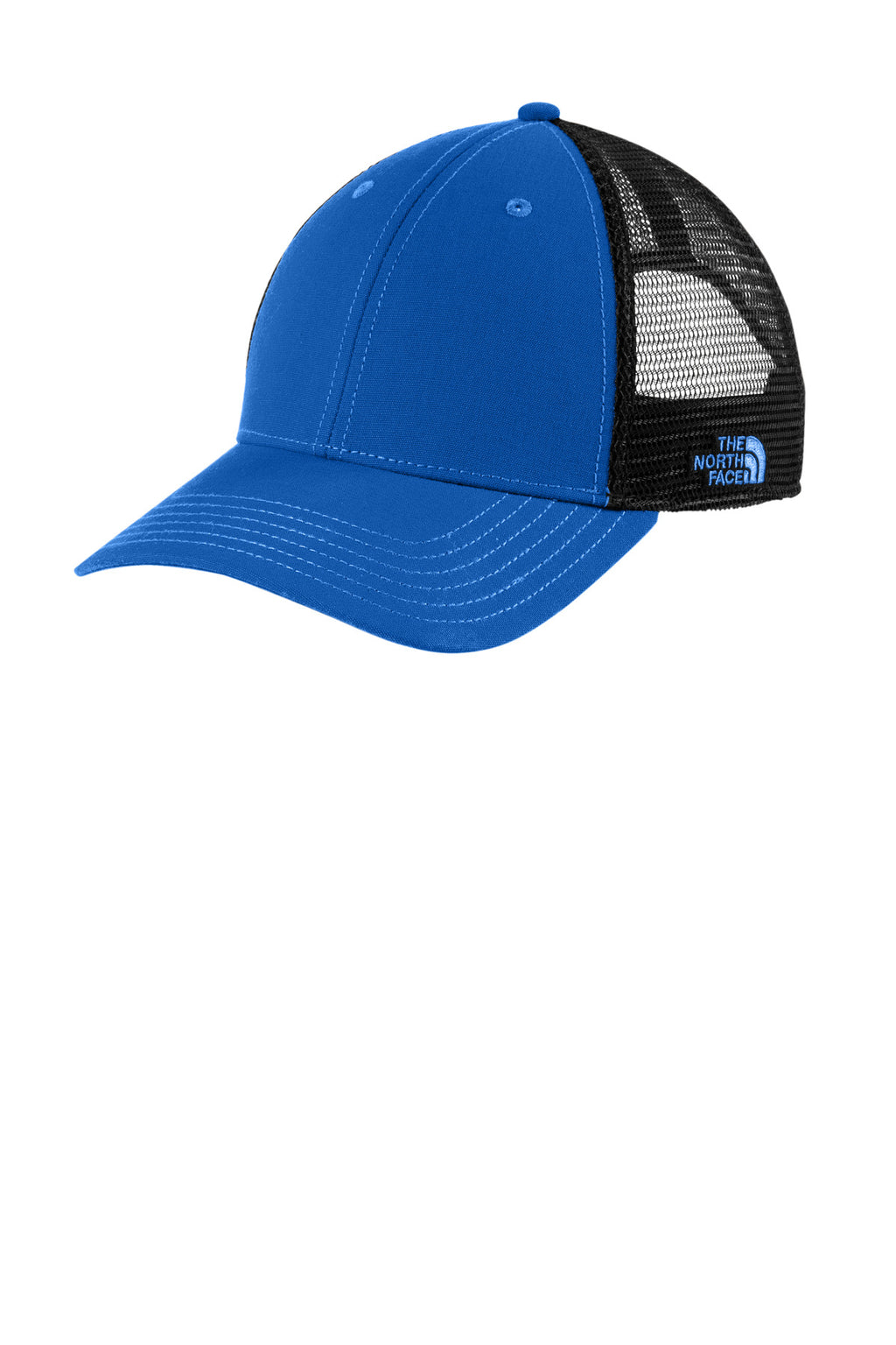 Custom TNF Blue/ TNF Black Ultimate Trucker Cap NF0A4VUA, personalized by SanCanDo Swag in Argyle, TX