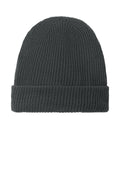 Custom Asphalt Grey Circular Rib Beanie NF0A7RGH, personalized by SanCanDo Swag in Argyle, TX
