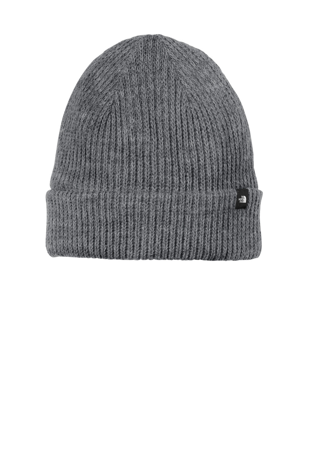 Custom TNF Medium Grey Heather Circular Rib Beanie NF0A7RGH, personalized by SanCanDo Swag in Argyle, TX