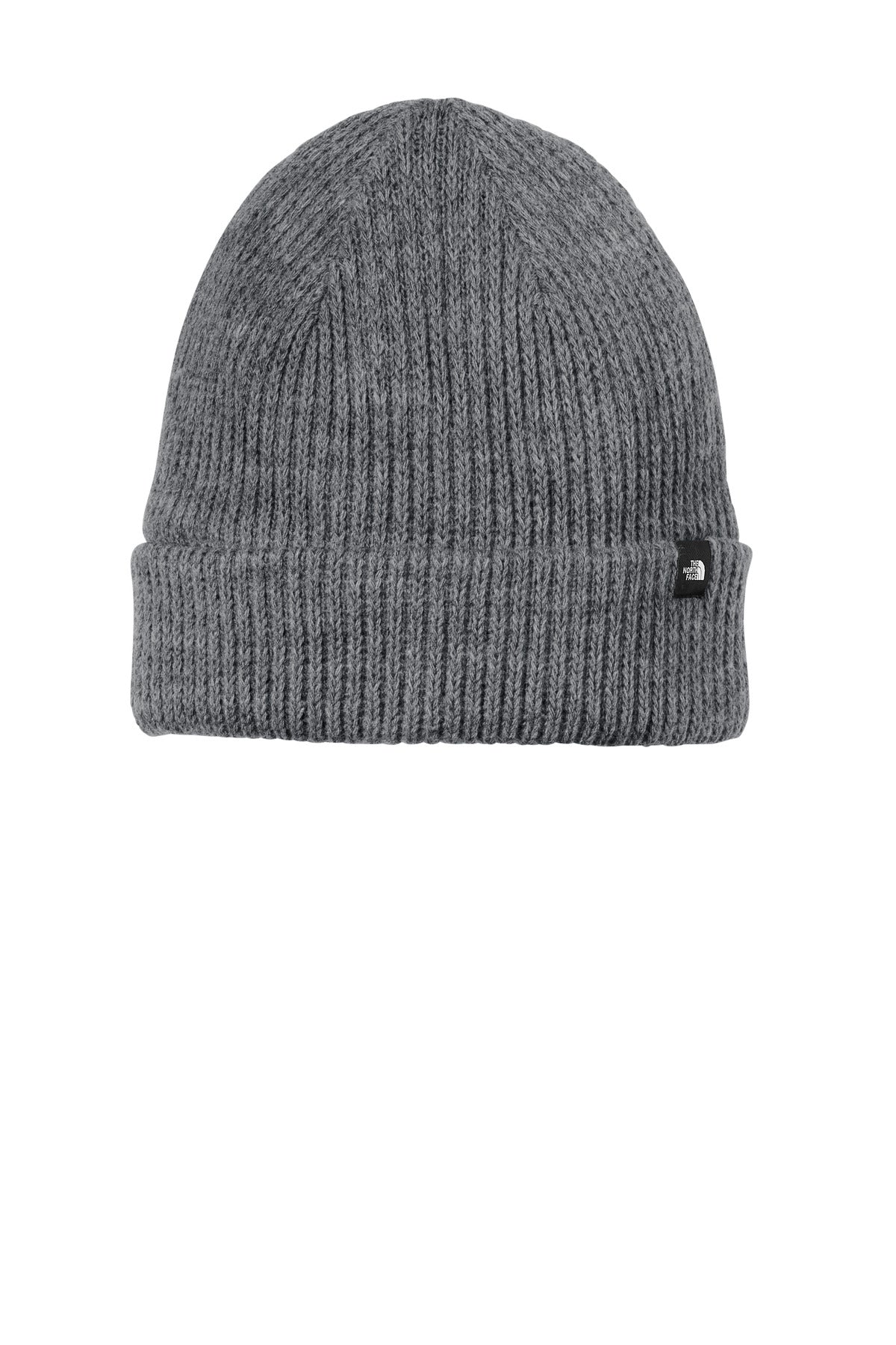 Custom TNF Medium Grey Heather Circular Rib Beanie NF0A7RGH, personalized by SanCanDo Swag in Argyle, TX