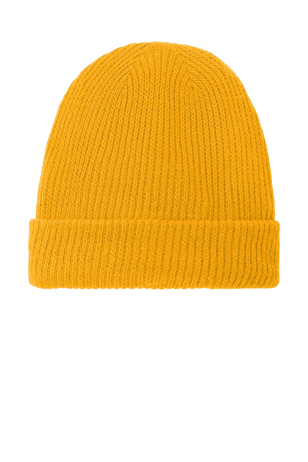 Custom TNF Yellow Circular Rib Beanie NF0A7RGH, personalized by SanCanDo Swag in Argyle, TX