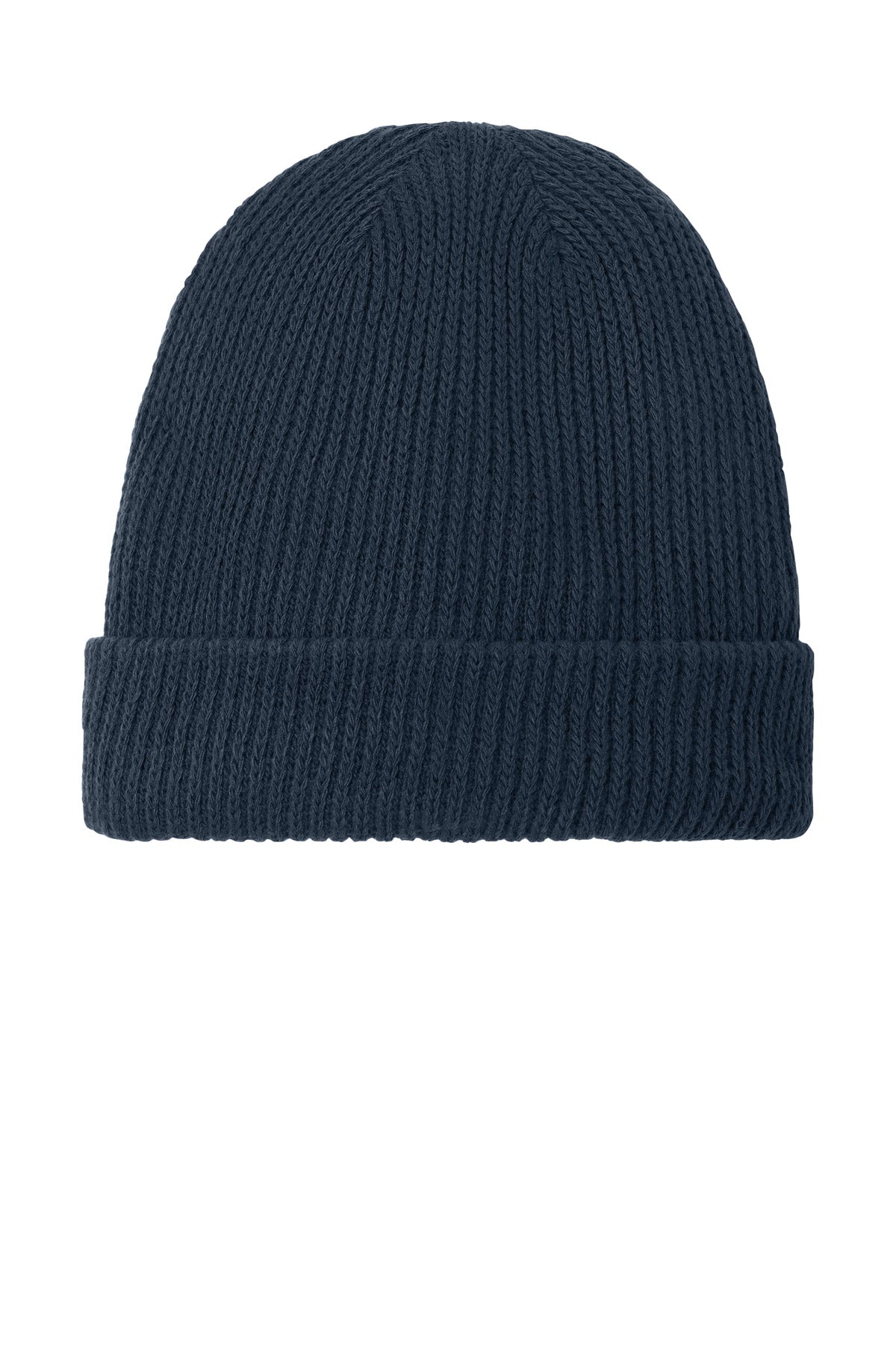 Custom Urban Navy Circular Rib Beanie NF0A7RGH, personalized by SanCanDo Swag in Argyle, TX