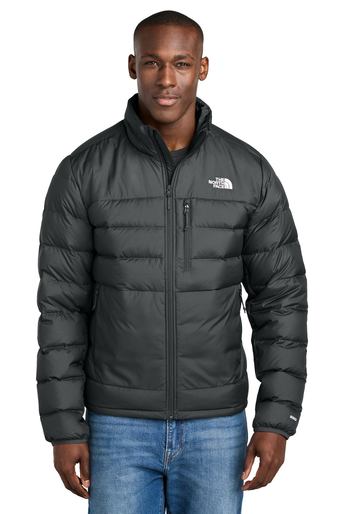 Custom TNF Black Down Hybrid Jacket NF0A7V4F, personalized by SanCanDo Swag in Argyle, TX