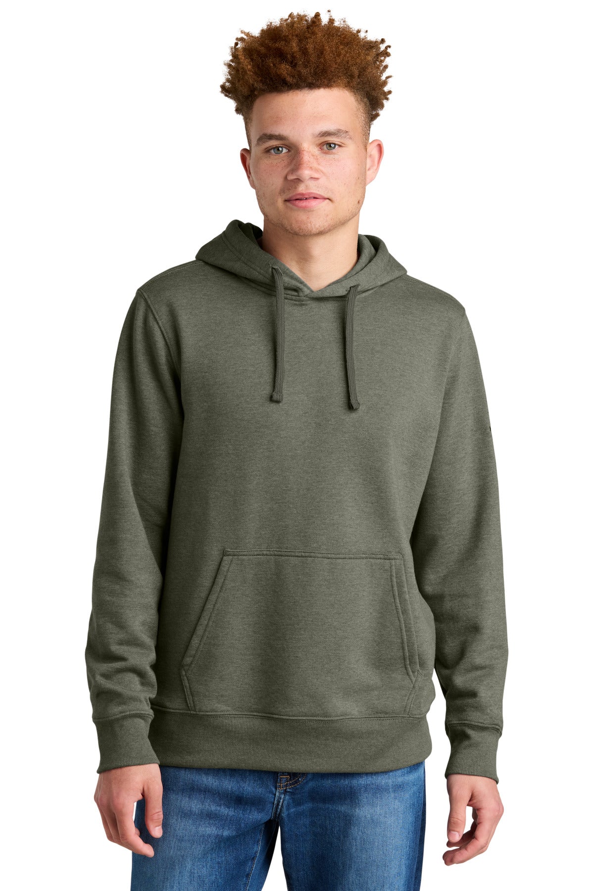 Custom New Taupe Green Heather Sleeve Logo Pullover Hoodie NF0A8AU0, personalized by SanCanDo Swag in Argyle, TX
