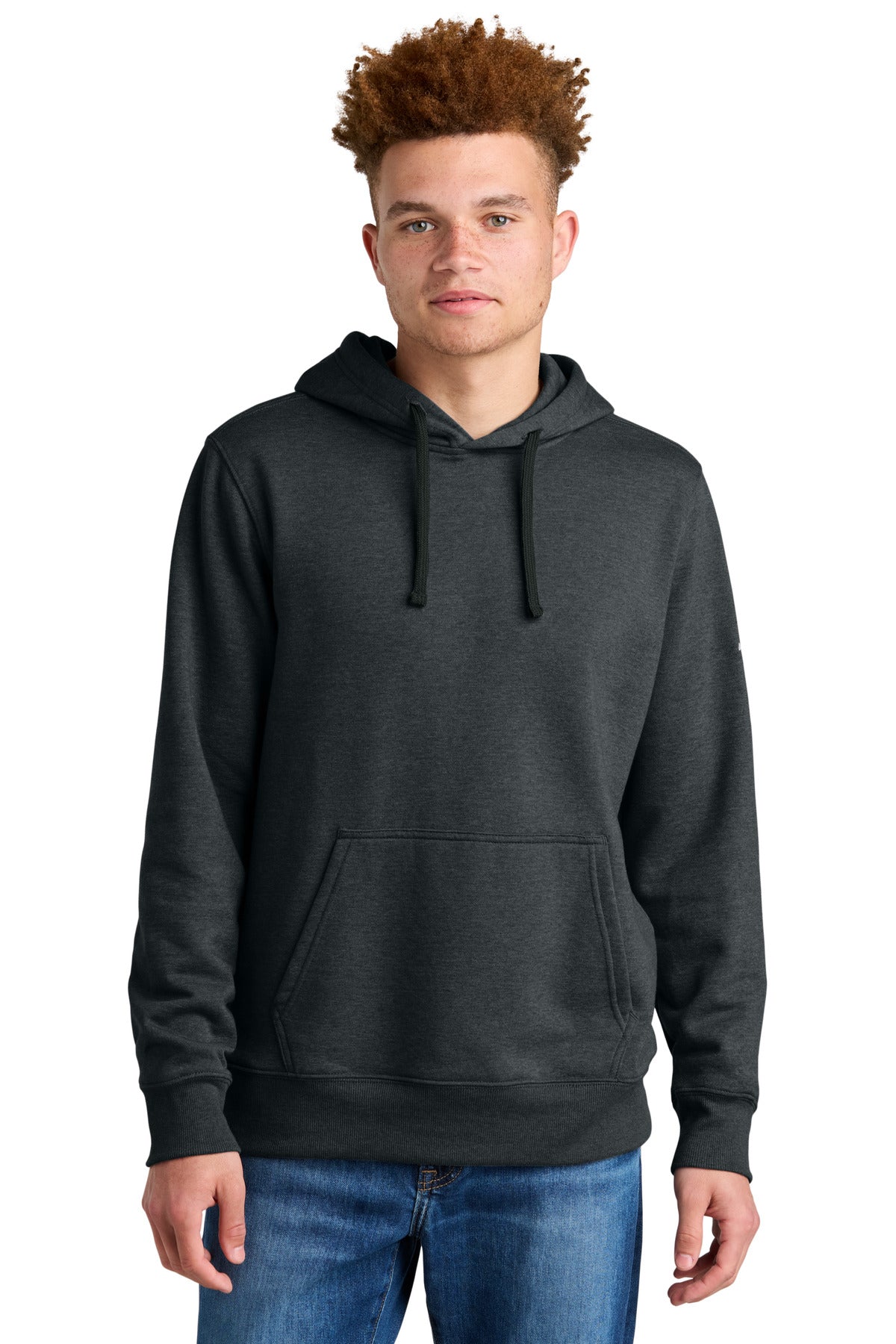 Custom TNF Black Heather Sleeve Logo Pullover Hoodie NF0A8AU0, personalized by SanCanDo Swag in Argyle, TX
