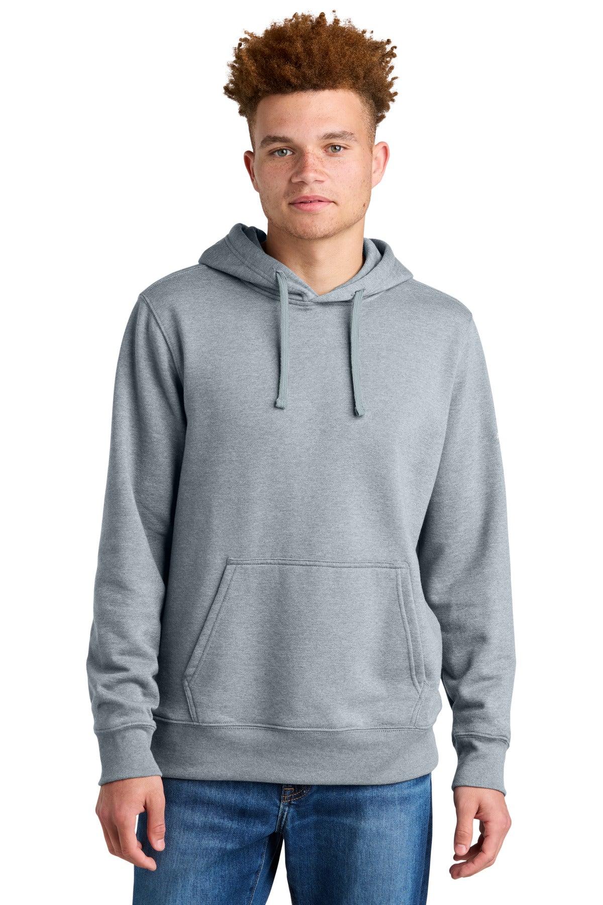 Custom TNF Light Grey Heather Sleeve Logo Pullover Hoodie NF0A8AU0, personalized by SanCanDo Swag in Argyle, TX
