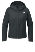 Custom Asphalt Grey Dark Heather Barr Lake Hooded Soft Shell Jacket NF0A8BUE, personalized by SanCanDo Swag in Argyle, TX