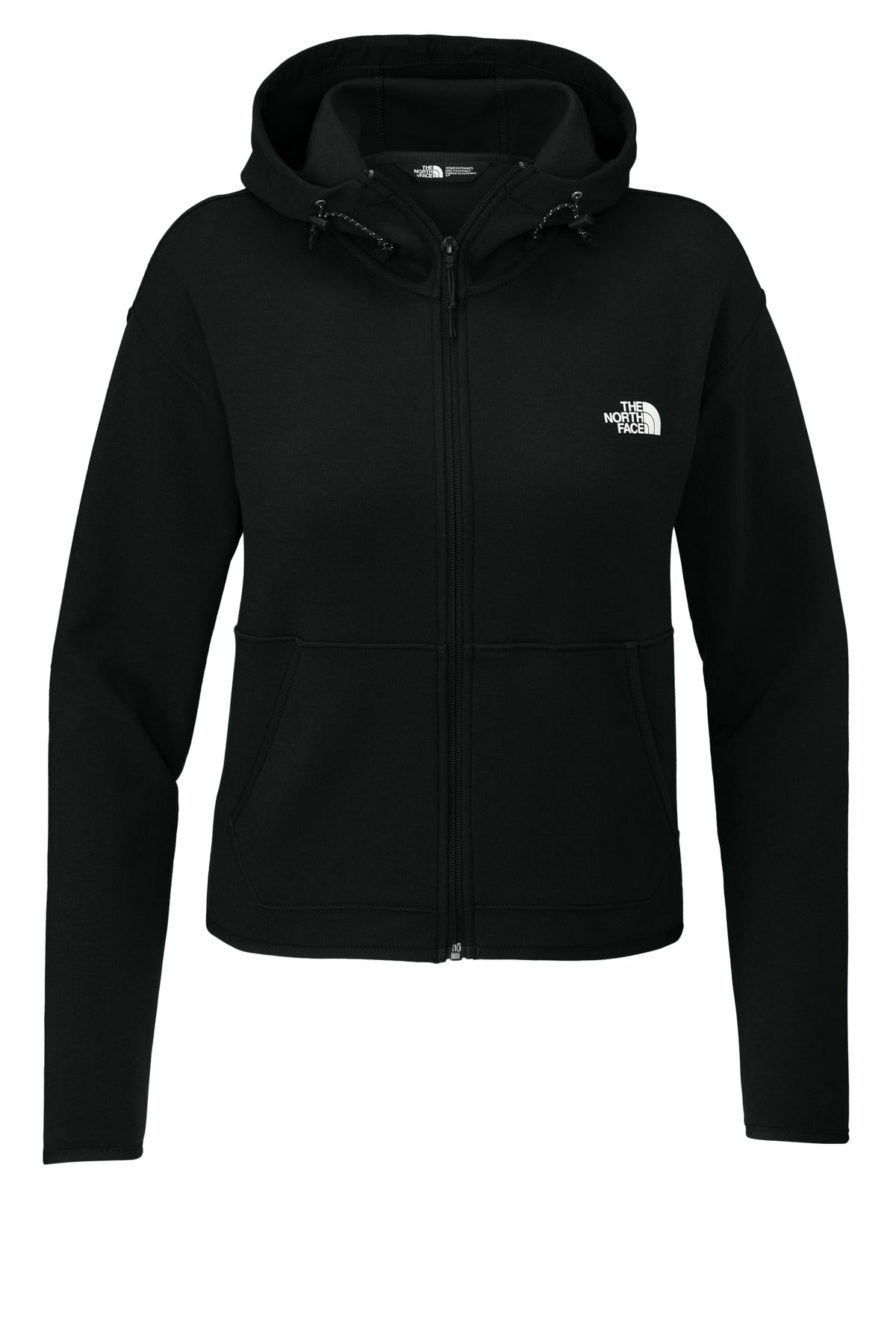 Custom TNF Black Women's Double-Knit Full-Zip Hoodie NF0A8BUT, personalized by SanCanDo Swag in Argyle, TX