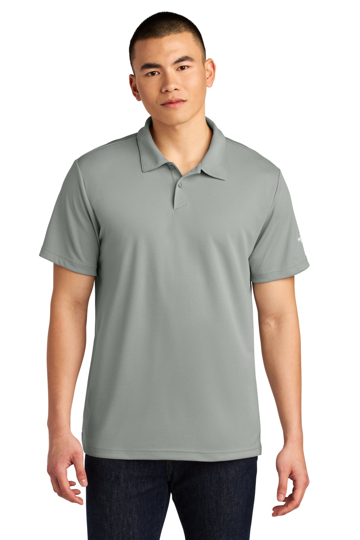 Custom Meld Grey Heather Ambition Polo NF0A8ENM, personalized by SanCanDo Swag in Argyle, TX