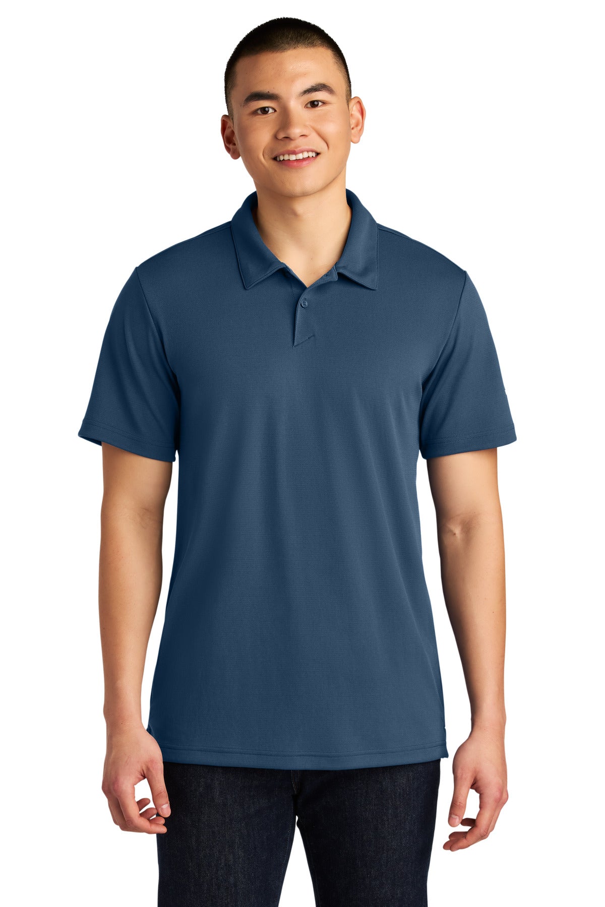 Custom Shady Blue Ambition Polo NF0A8ENM, personalized by SanCanDo Swag in Argyle, TX