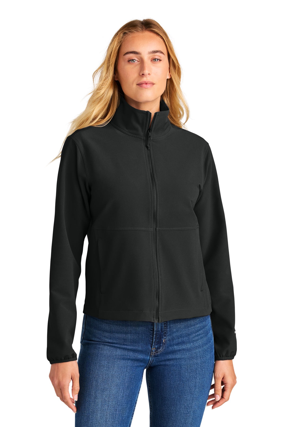 Custom TNF Black Women's Edge Stretch Soft Shell Jacket NF0A8ENP, personalized by SanCanDo Swag in Argyle, TX