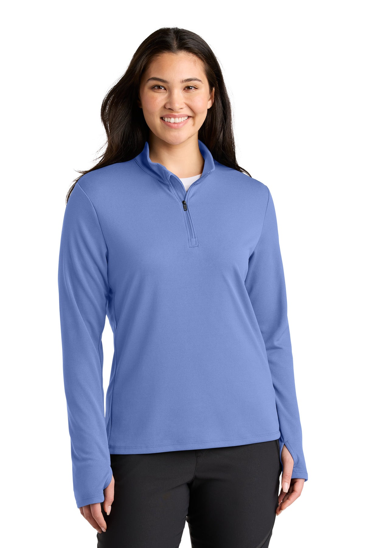 Custom Deep Periwinkle Women's Ambition 1/4-Zip NF0A8ENQ, personalized by SanCanDo Swag in Argyle, TX