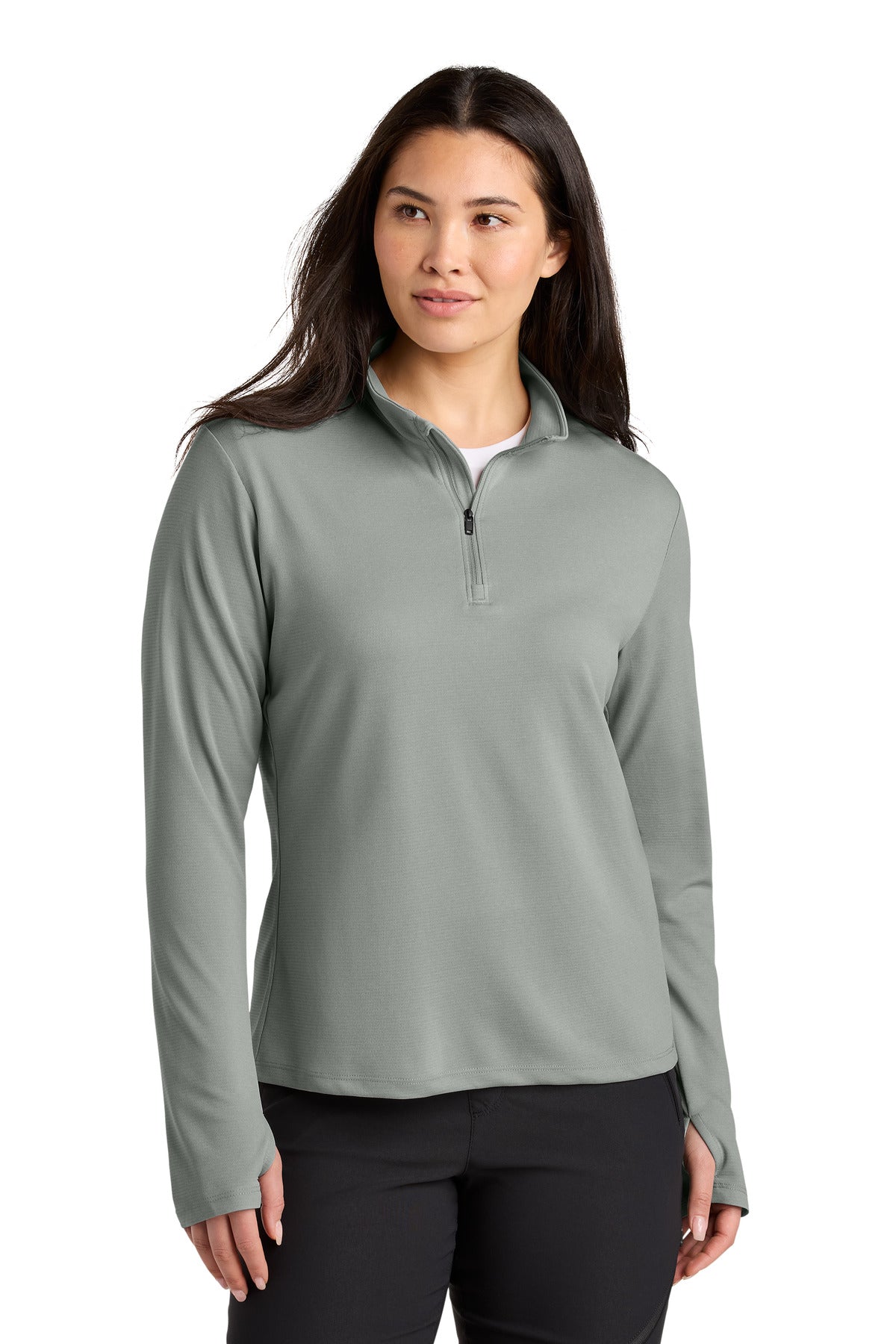 Custom Meld Grey Heather Women's Ambition 1/4-Zip NF0A8ENQ, personalized by SanCanDo Swag in Argyle, TX