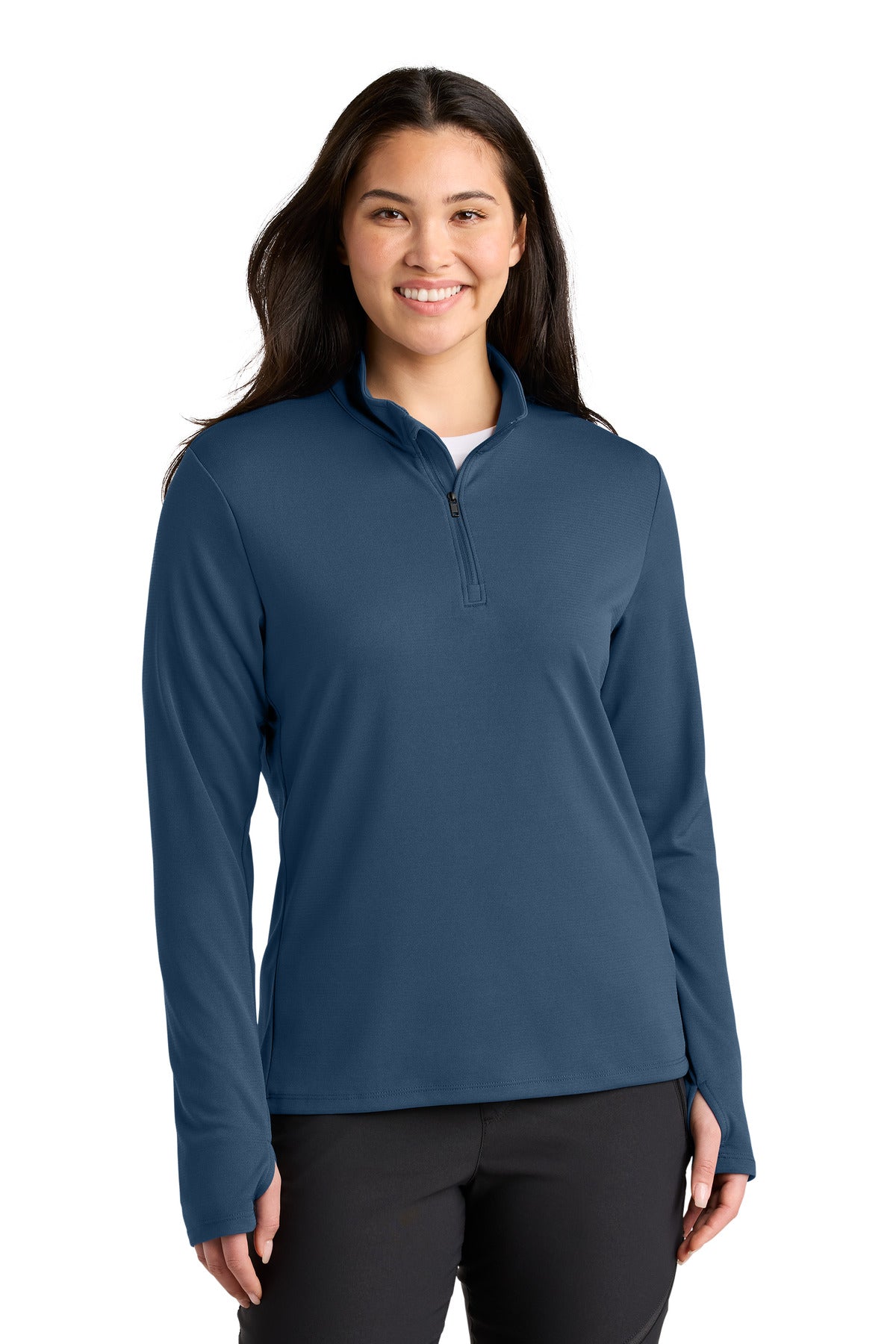 Custom Shady Blue Women's Ambition 1/4-Zip NF0A8ENQ, personalized by SanCanDo Swag in Argyle, TX