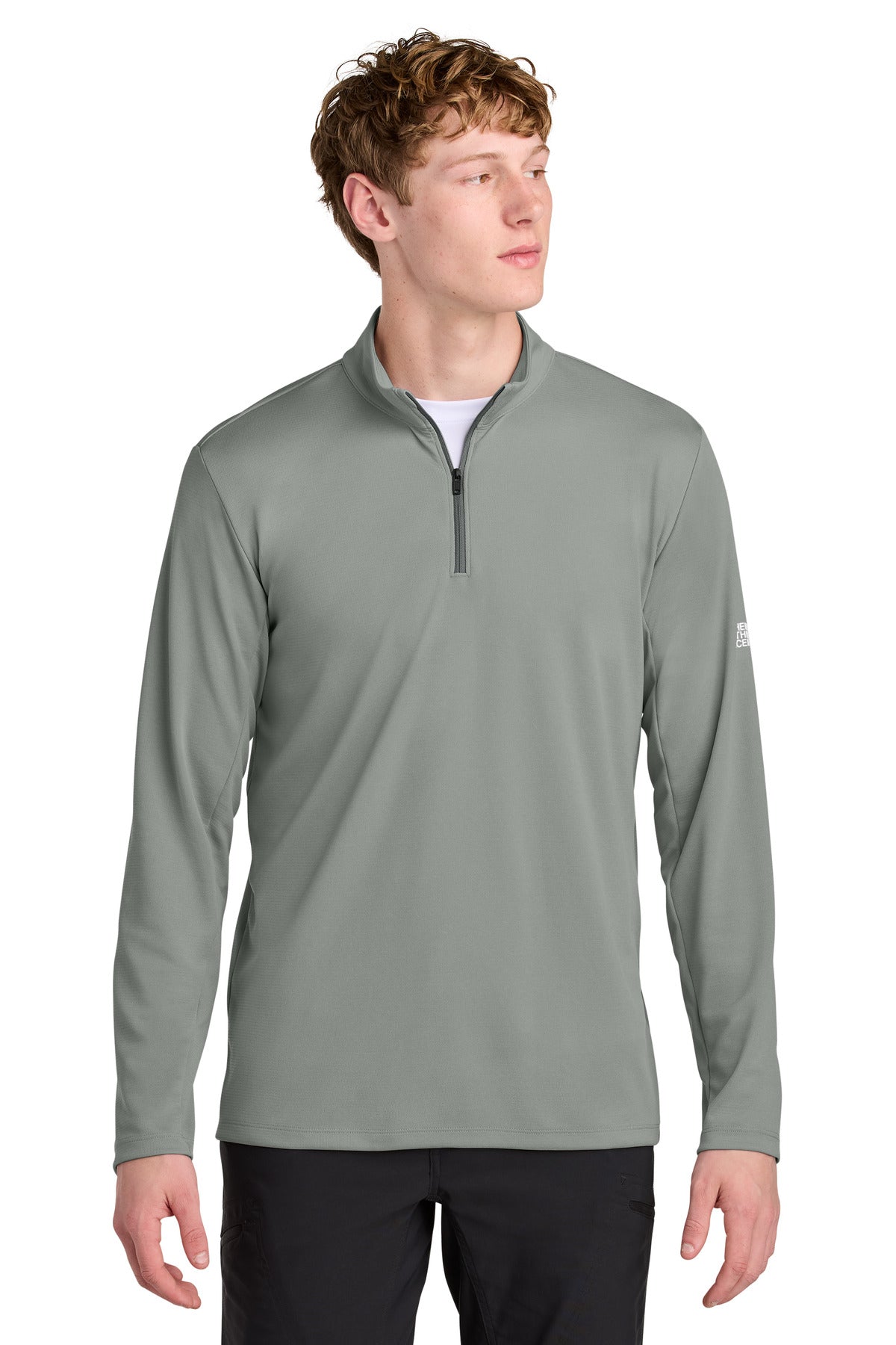 Custom Meld Grey Heather Ambition 1/4-Zip NF0A8ENR, personalized by SanCanDo Swag in Argyle, TX