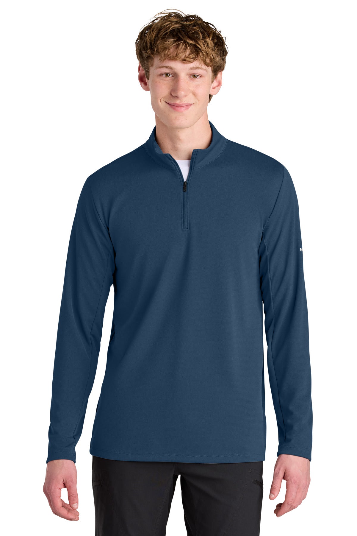 Custom Shady Blue Ambition 1/4-Zip NF0A8ENR, personalized by SanCanDo Swag in Argyle, TX