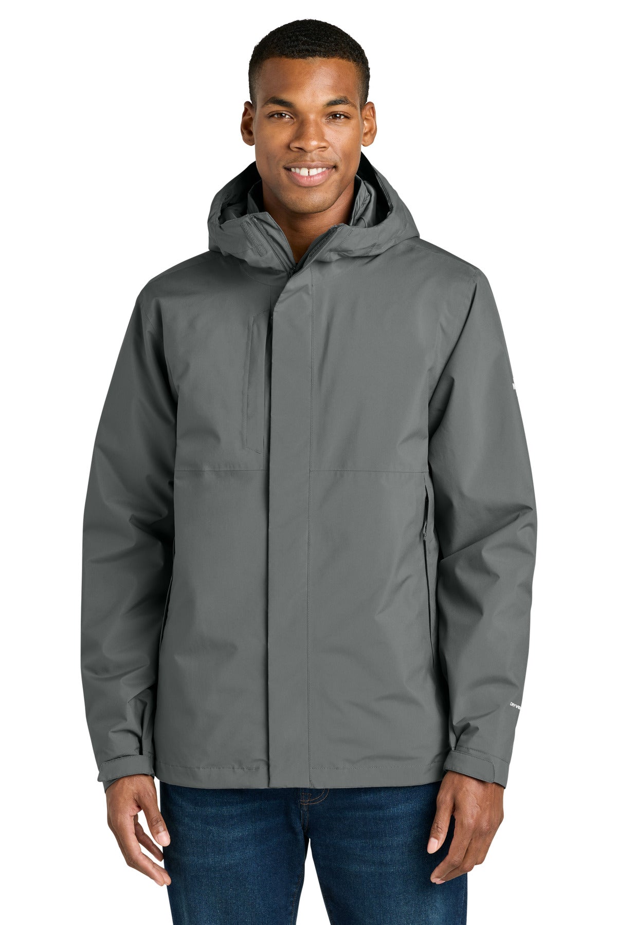 Custom Smoked Pearl Grey Castle Valley Triclimate 3-in-1 Jacket NF0A8FQH, personalized by SanCanDo Swag in Argyle, TX