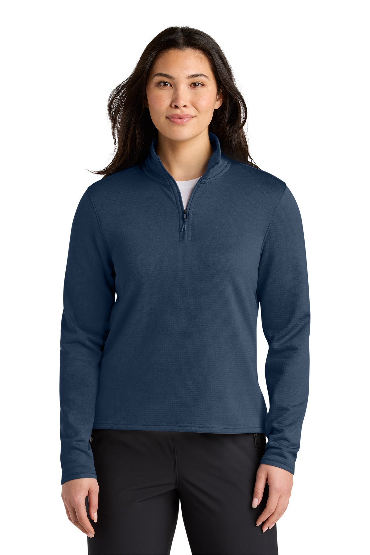 Custom Summit Navy Women's Aim 1/4-Zip Fleece NF0A8FQK, personalized by SanCanDo Swag in Argyle, TX