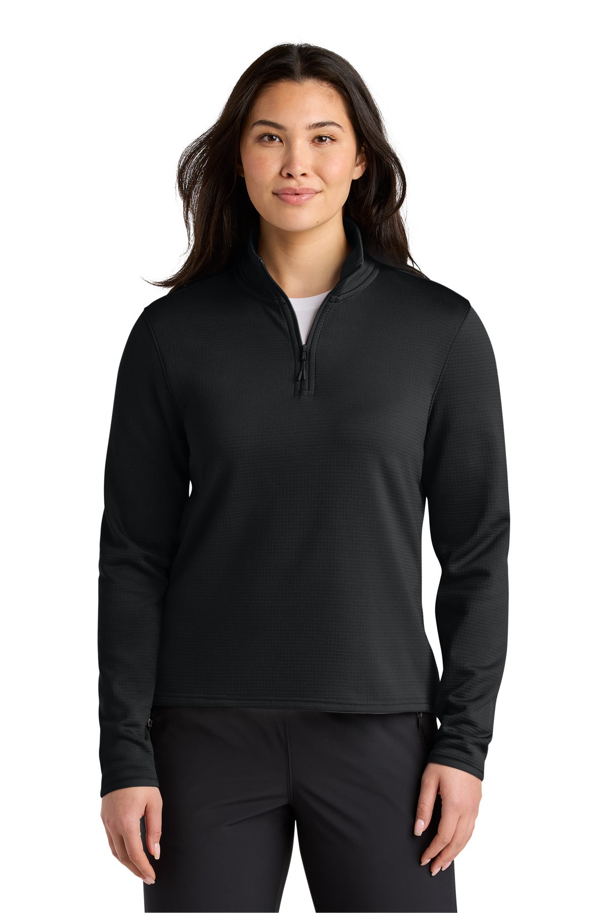 Custom TNF Black Women's Aim 1/4-Zip Fleece NF0A8FQK, personalized by SanCanDo Swag in Argyle, TX