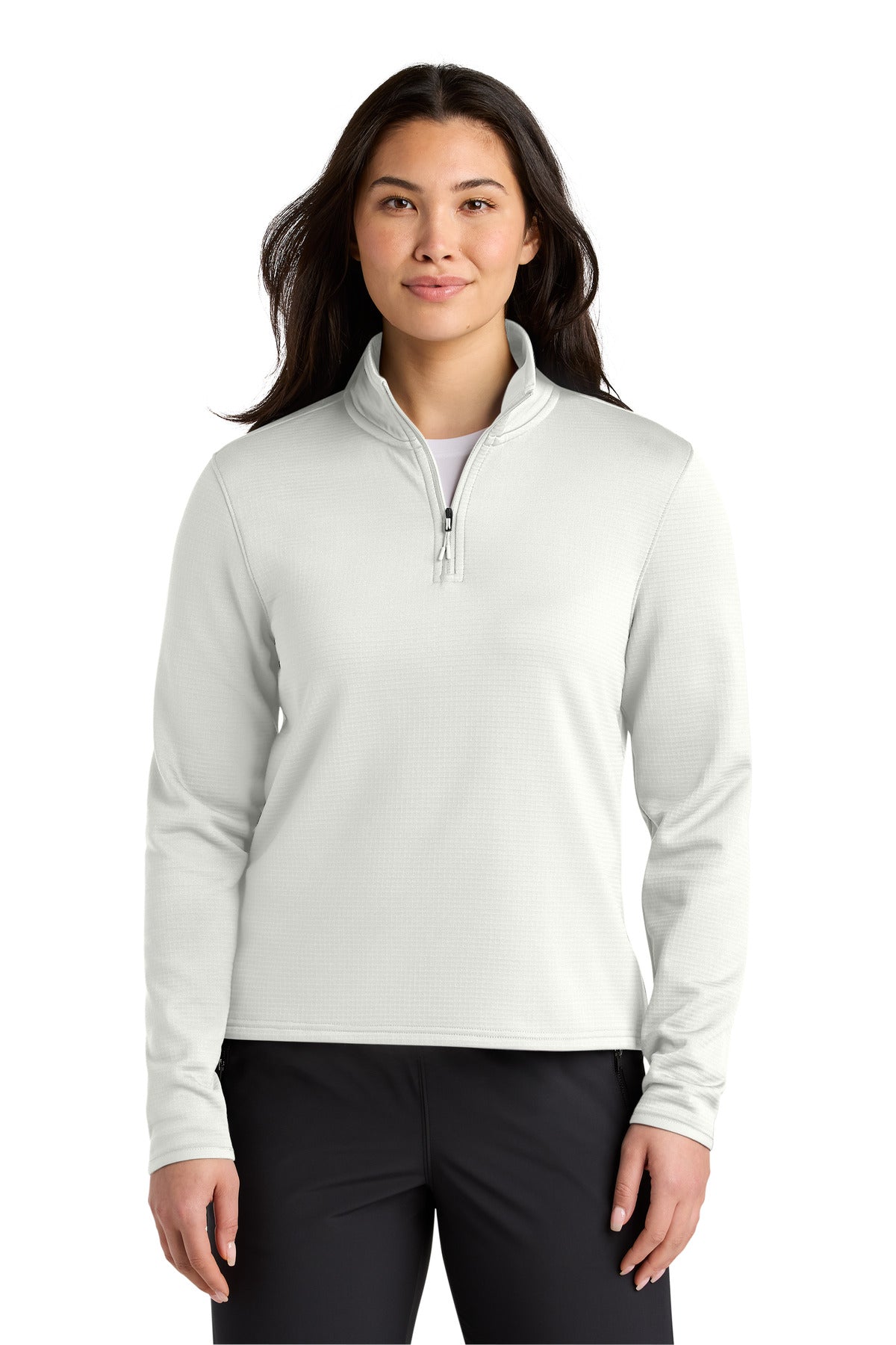 Custom White Dune Women's Aim 1/4-Zip Fleece NF0A8FQK, personalized by SanCanDo Swag in Argyle, TX