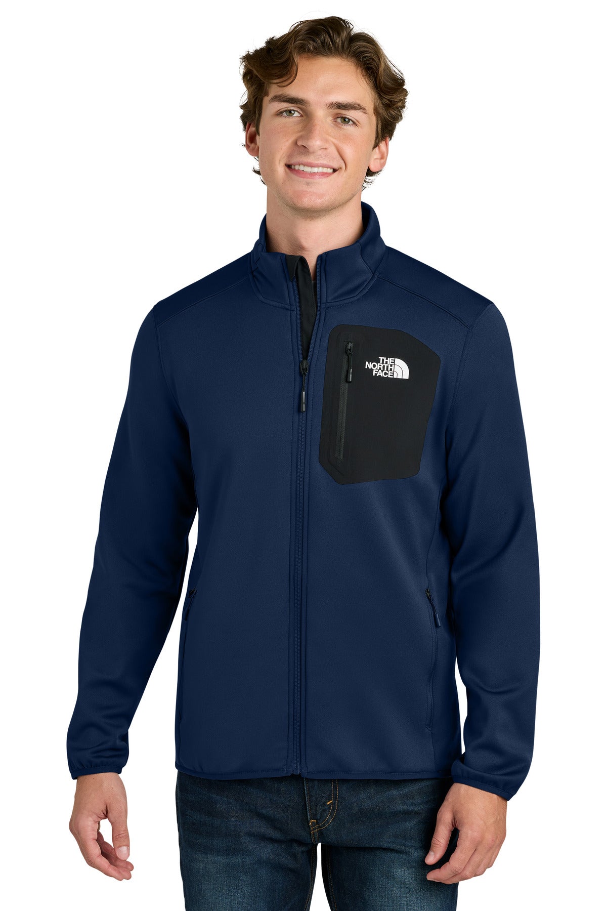 Custom Lunar Blue Dove Creek Full-Zip Fleece Jacket NF0A8FQN, personalized by SanCanDo Swag in Argyle, TX