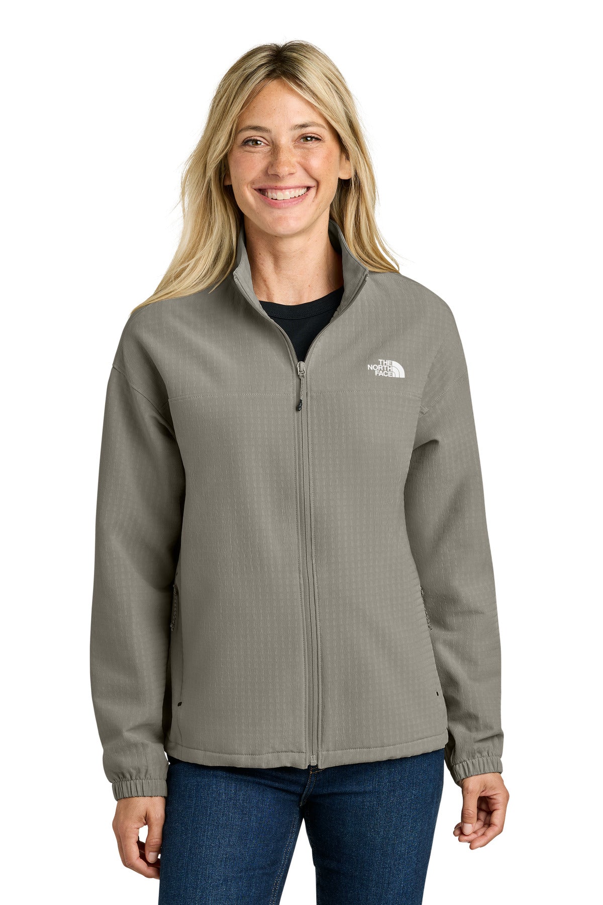 Custom Stone Slab Grey Women's Mountain Horizon Jacket NF0A8GE3, personalized by SanCanDo Swag in Argyle, TX