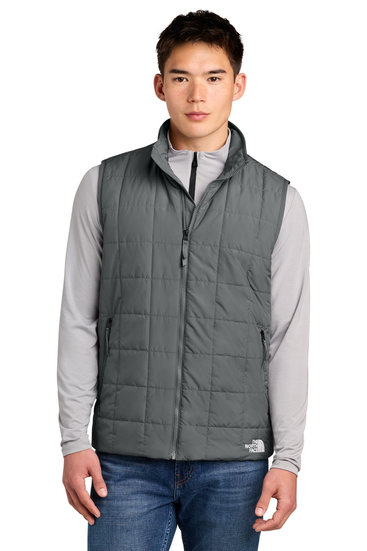 Custom Smoked Pearl Grey Iron Drift Quilted Vest NF0A8JEW, personalized by SanCanDo Swag in Argyle, TX