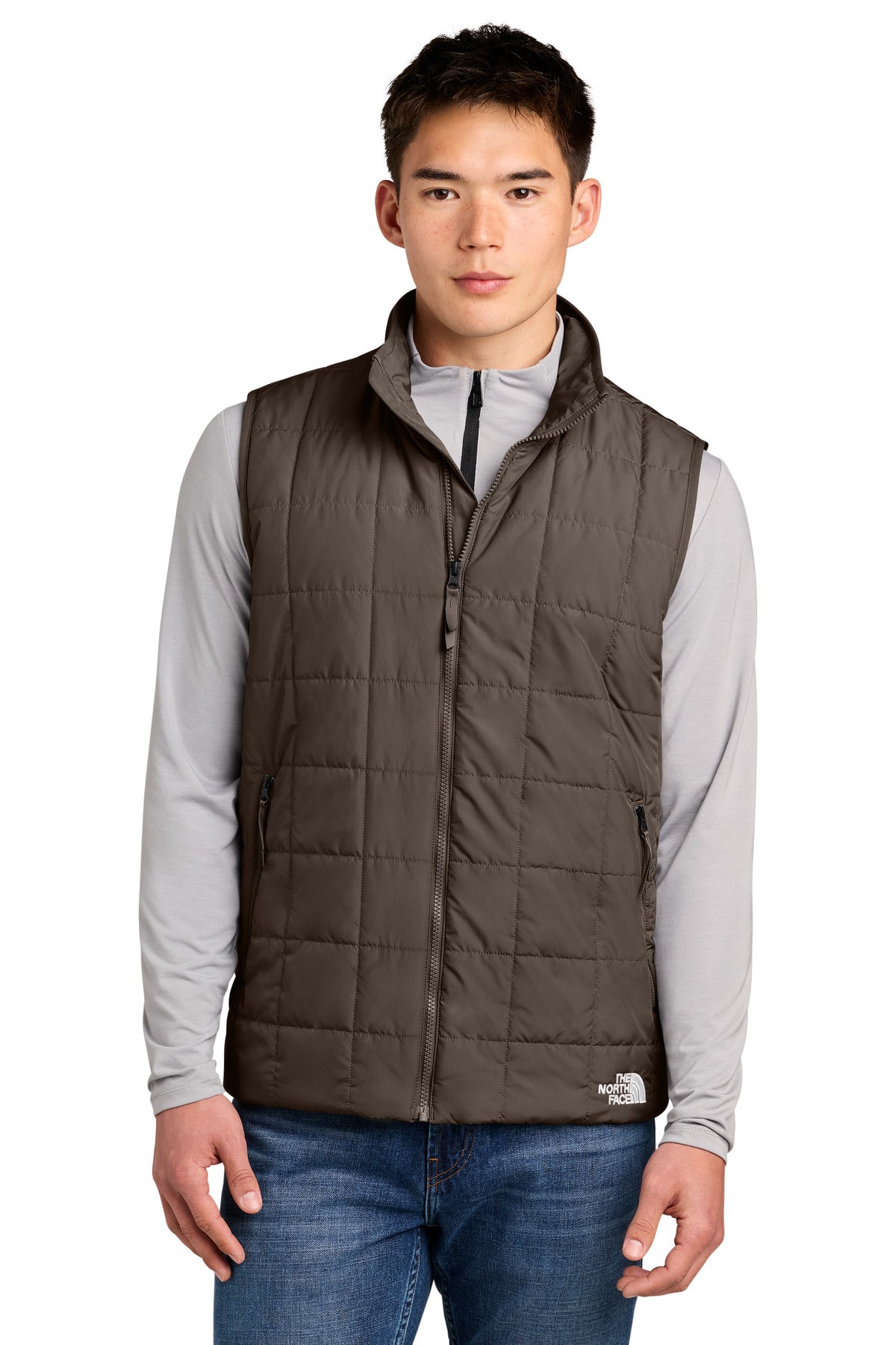 Custom Smokey Brown Iron Drift Quilted Vest NF0A8JEW, personalized by SanCanDo Swag in Argyle, TX