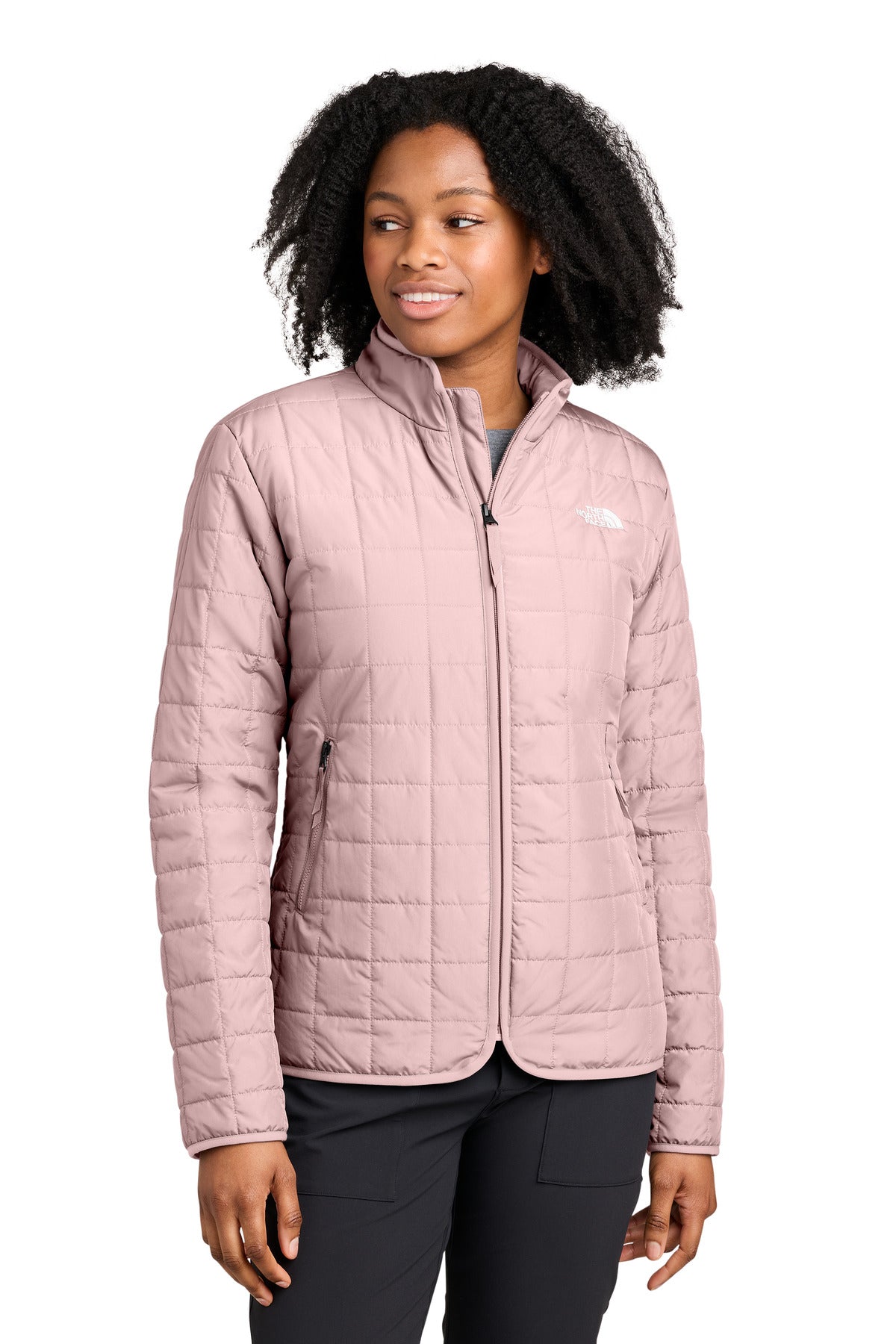 Custom Metal Pink Women's Iron Drift Quilted Jacket NF0A8JEZ, personalized by SanCanDo Swag in Argyle, TX