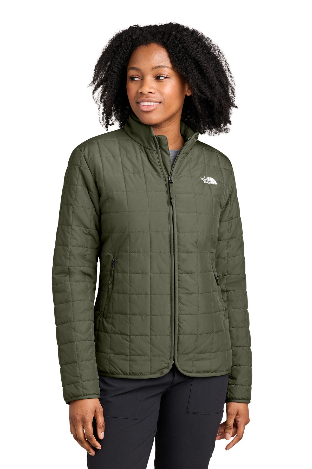Custom New Taupe Green Women's Iron Drift Quilted Jacket NF0A8JEZ, personalized by SanCanDo Swag in Argyle, TX