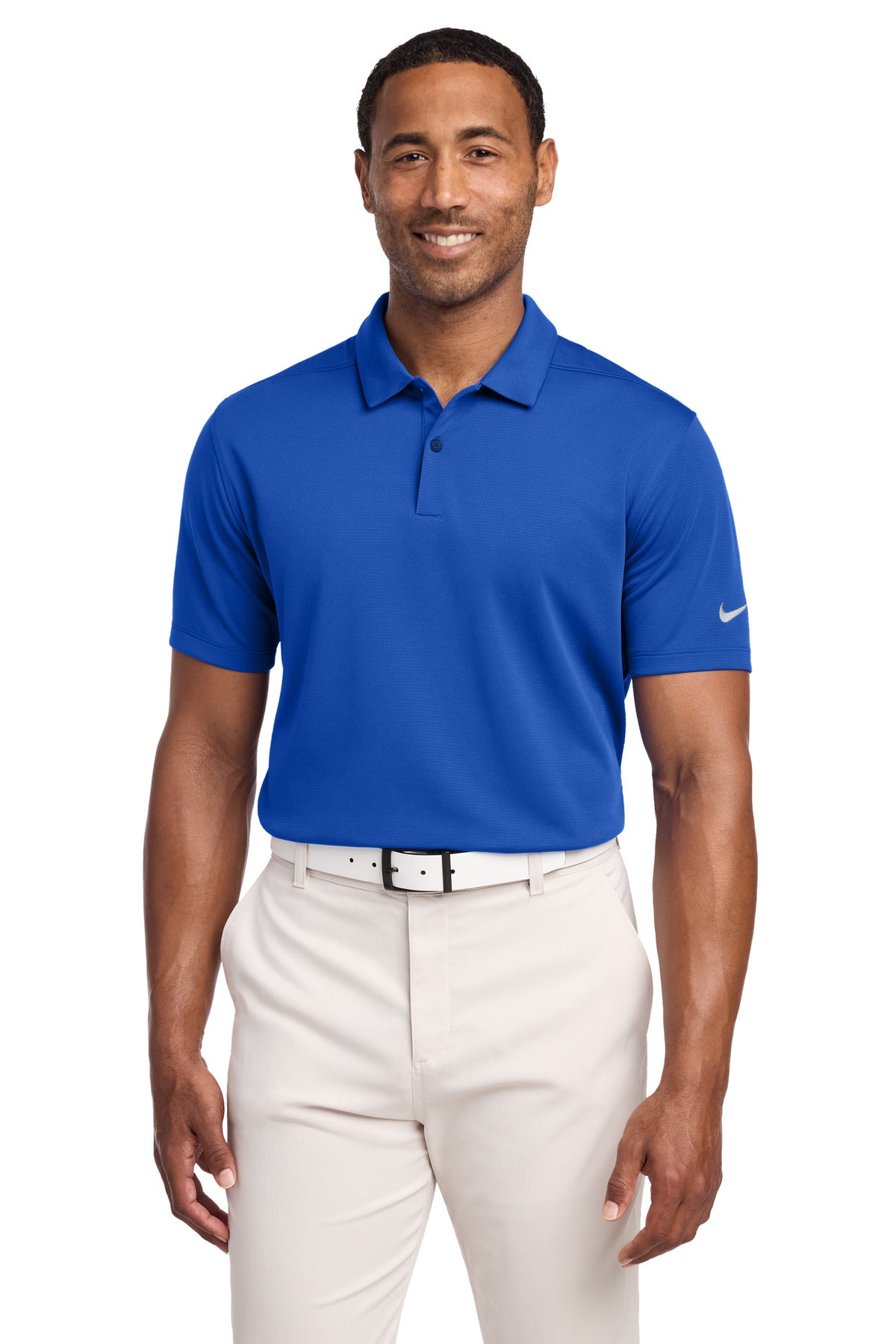 Custom Game Royal Dry Essential Solid Polo NKBV6042, personalized by SanCanDo Swag in Argyle, TX