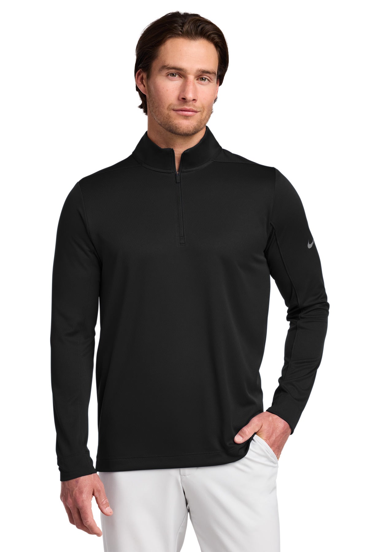 Custom Black Dry 1/2-Zip Cover-Up NKBV6044, personalized by SanCanDo Swag in Argyle, TX