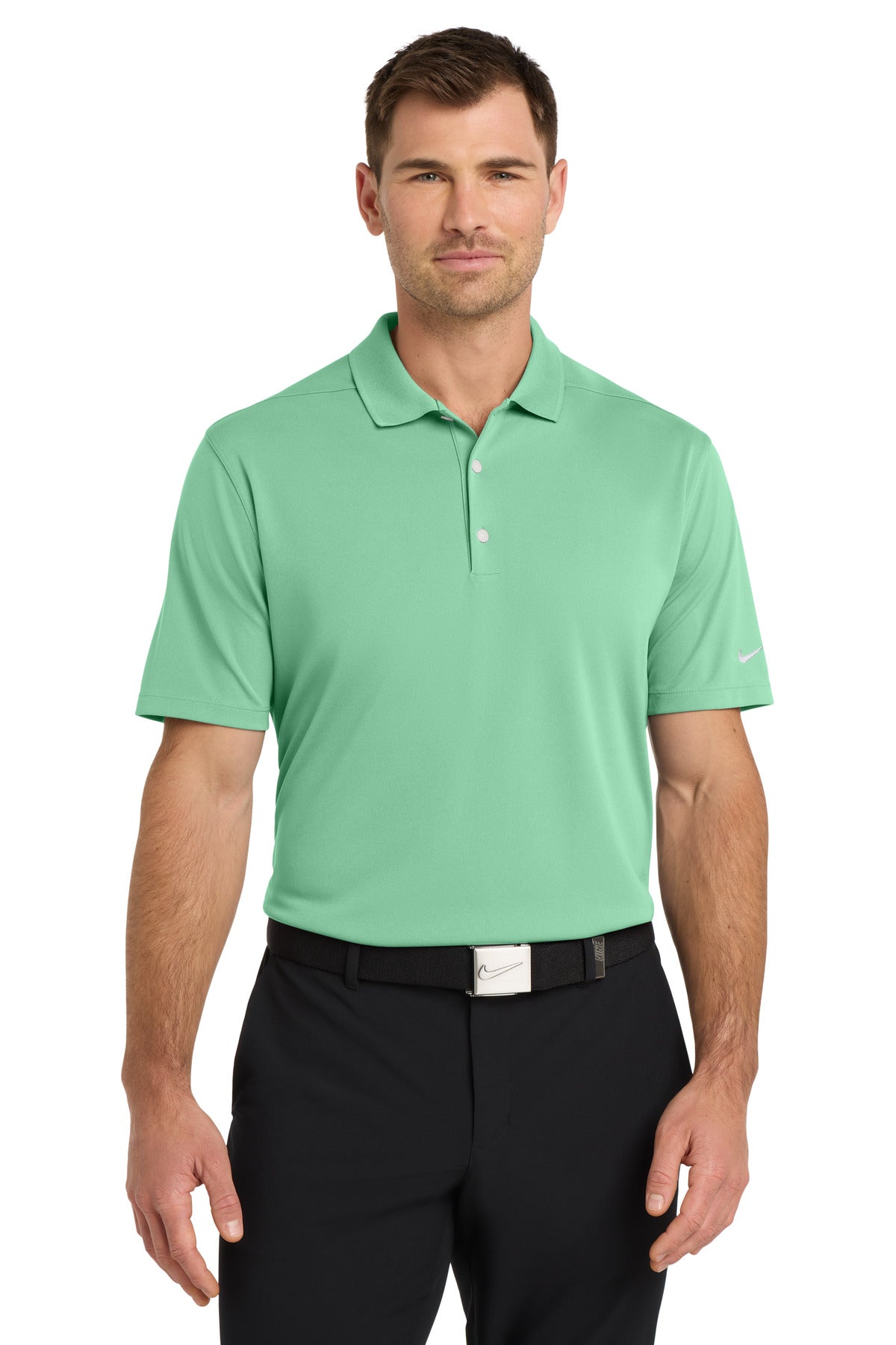 Custom Mint Dri-FIT Micro Pique 2.0 Polo NKDC1963, personalized by SanCanDo Swag in Argyle, TX