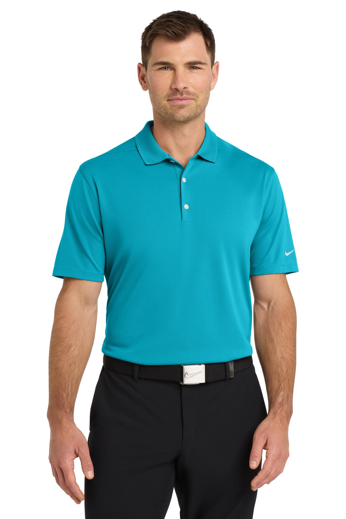 Custom Tidal Blue Dri-FIT Micro Pique 2.0 Polo NKDC1963, personalized by SanCanDo Swag in Argyle, TX
